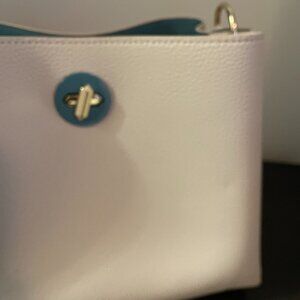 White leather bag